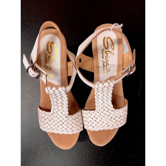 Sbicca White Leather Vintage Collection Clog Heel sz 7 - Picture 2 of 4